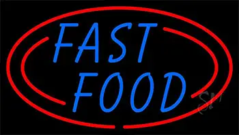 Blue Fast Food LED Neon Sign