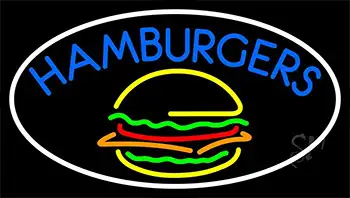 Blue Hamburgers LED Neon Sign