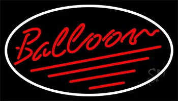 Red Balloon Cursive LED Neon Sign