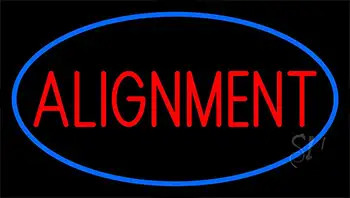 Red Alignment Blue LED Neon Sign