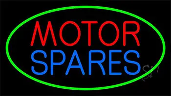 Red Motor Blue Spares 3 LED Neon Sign