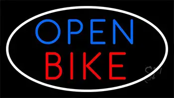 Bike Open With Border LED Neon Sign