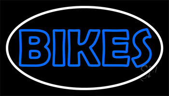 Blue Double Stroke Bikes LED Neon Sign