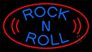 Blue Rock Disc 2 LED Neon Sign
