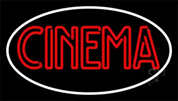 Red Cinema With White Border LED Neon Sign