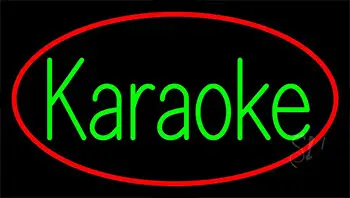Green Karaoke 2 LED Neon Sign