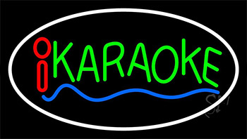 Green Karaoke Blue Line 1 LED Neon Sign