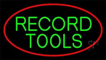 Green Record Tools 2 LED Neon Sign