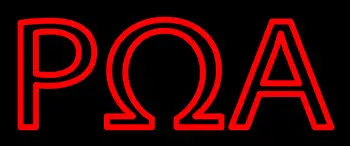 Rho Omega Alpha LED Neon Sign