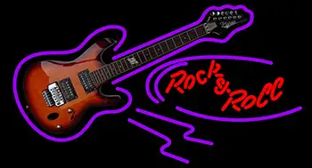Rock N Roll Electric Guitar LED Neon Sign