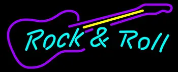 Rock N Roll Guitar LED Neon sign