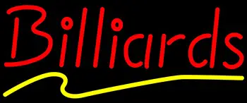 Billiards Red Yellow LED Neon Sign