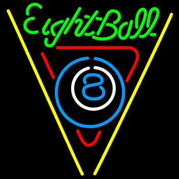 Eight Ball Billiards Pool LED Neon Beer Sign