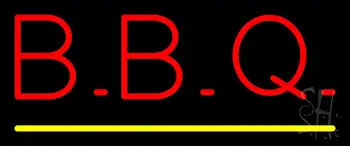 Block Bbq With Yellow Line LED Neon Sign