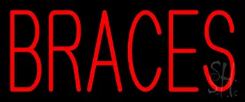 Red Braces LED Neon Sign
