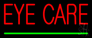 Red Eye Care Green Line LED Neon Sign