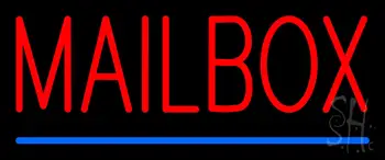 Mailbox Blue Line LED Neon Sign