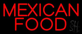 Red Bold Mexican Food LED Neon Sign