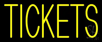 Yellow Tickets LED Neon Sign