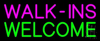 Pink Walk Ins Welcome LED Neon Sign