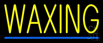 Yellow Waxing Blue Line LED Neon Sign