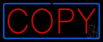 Red Copy Blue Border LED Neon Sign