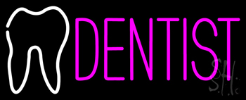 Pink Dentist Logo LED Neon Sign