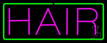 Pink Hair With Green Border LED Neon Sign