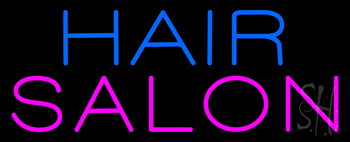 Block Blue Pink Hair Salon LED Neon Sign