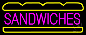 Pink Sandwiches Logo LED Neon Sign