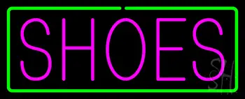 Pink Shoes Green Border LED Neon Sign