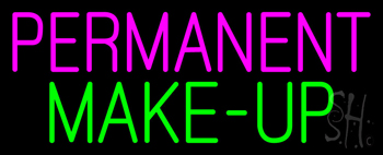 Purple Permanent Green Make Up LED Neon Sign