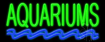Green Aquariums Block LED Neon Sign