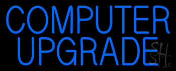 Blue Computer Upgrade LED Neon Sign