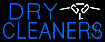 Blue Dry Cleaners Logo LED Neon Sign