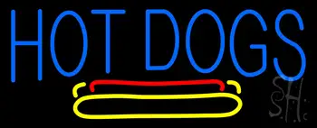 Blue Hot Dogs Logo LED Neon Sign