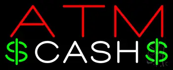Atm Cash With Dollar Logo LED Neon Sign