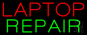 Red Laptop Repair LED Neon Sign
