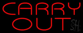 Red Carry Out LED Neon Sign