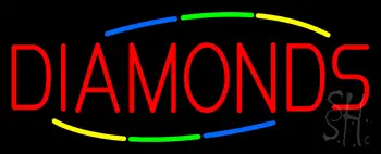 Multicolored Diamonds LED Neon Sign