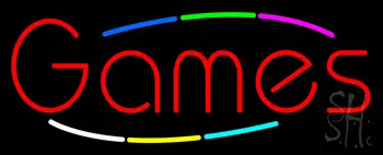 Multicolored Games LED Neon Sign