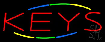 Multicolored Keys LED Neon Sign