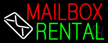 Mailbox Rental Logo LED Neon Sign