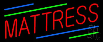 Red Mattress Green Blue Line LED Neon Sign
