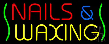 Red Nails And Yellow Waxing Green Waves LED Neon Sign