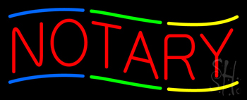 Multi Colored Notary LED Neon Sign