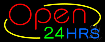 Open 24 Hrs LED Neon Sign