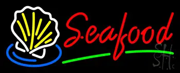 Red Seafood Logo LED Neon Sign