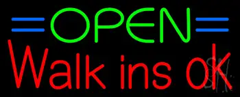 Green Open Red Walk Ins Open LED Neon Sign