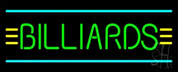 Green Billiards Turquoise Lines LED Neon Sign